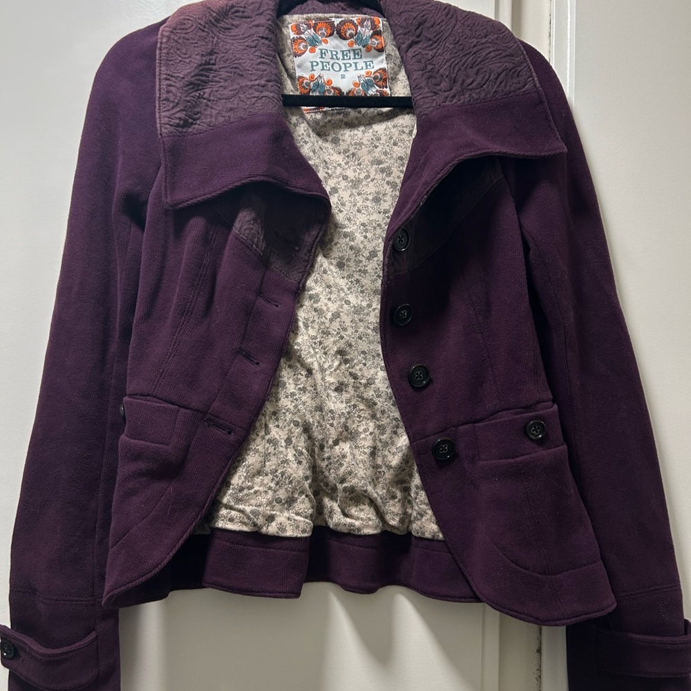Free People Deep Purple Women's Blazer